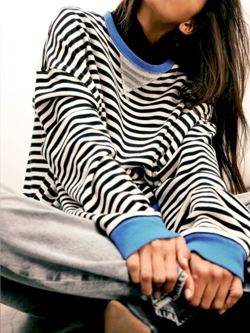 Free People We The Free Classic Striped Crew Size XL